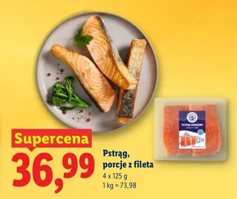 Pstrąg, porcje z fileta promocja w Lidl