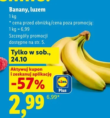 Banany luzem promocja w Lidl