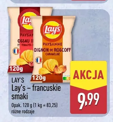 Chipsy ziemniaczane Lay's Paysan Ossau Iraty & Tomates promocja w Aldi