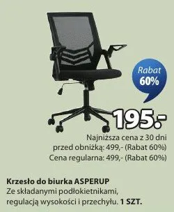 Krzesło biurowa Asperup promocja w Jysk
