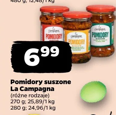 Pomidory suszone, różne rodzaje La Campagna promocja w Netto