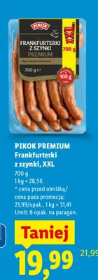 Frankfurterki z szynki promocja w Lidl