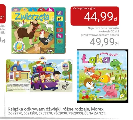 Książka odkrywam dźwięki Łąka Morex promocja w Smyk