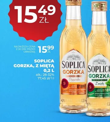 Wódka gorzka z miętą promocja w Duży Ben