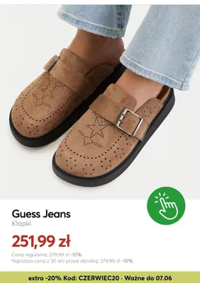 Klapki Guess Jeans promocja w eobuwie.pl