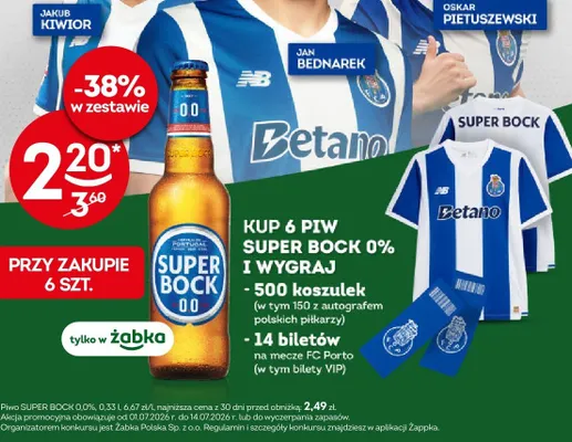 Piwo bezalkoholowe Super Bock promocja w Żabka