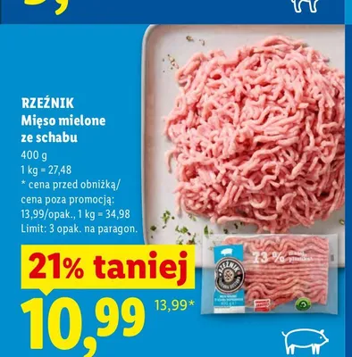 Mięso mielone ze schabu Rzeźnik promocja w Lidl