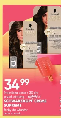 Farba do włosów Schwarzkopf Creme Supreme promocja w Super-Pharm