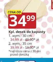 Komplet desek do kapusty 30 cm promocja w Prymus AGD