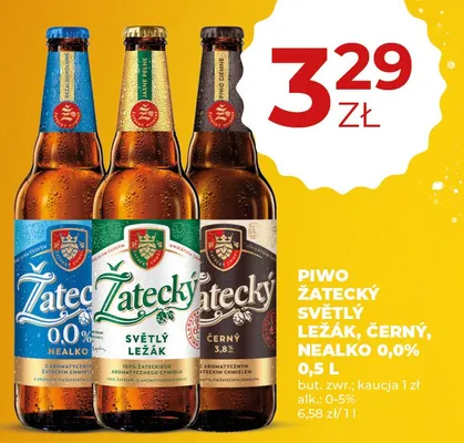 Piwo Žatecky černý nealko 0,0% promocja w Duży Ben