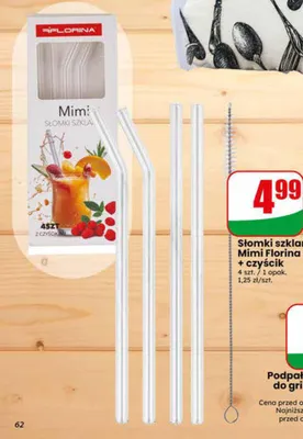 Słomki szklane Mimi Florina + czyścik promocja w Dino
