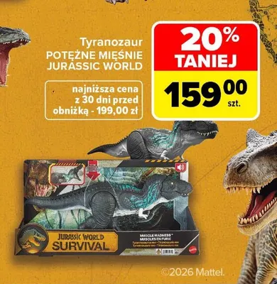 Tyranozaur Potężne Mięśnie Jurassic World promocja w Carrefour