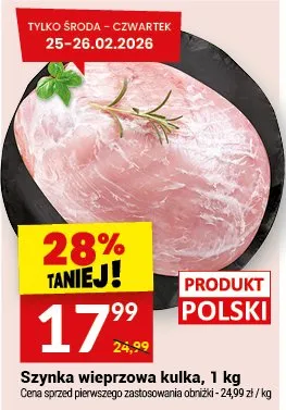 Szynka wieprzowa kulka promocja w Twój Market