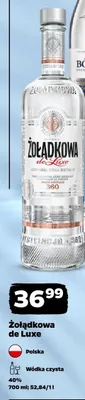 Wódka czysta Żołądkowa de Luxe promocja w Netto