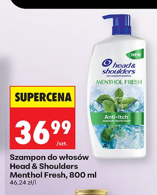 Szampon do włosów Head & Shoulders Menthol Fresh promocja w Biedronka