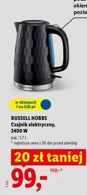 Czajnik elektryczny, 2400W promocja w Lidl