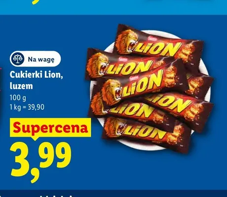 Cukierki Lion luzem promocja w Lidl
