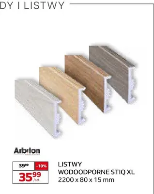 Listwa przypodłogowa Arbiton Stiq XL wodoodporna promocja w Komfort