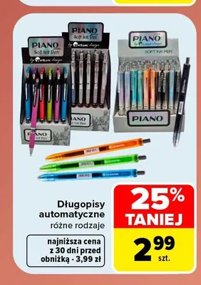 Długopisy automatyczne promocja w Carrefour