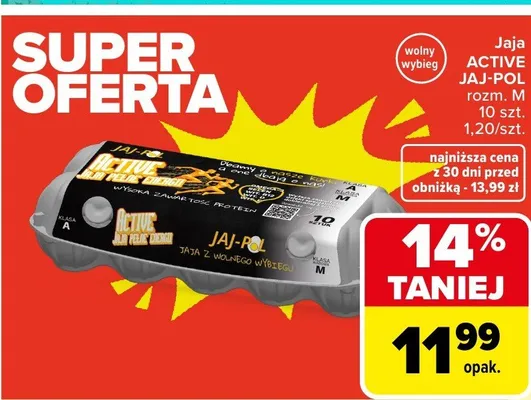 Jaja różne rodzaje promocja w Carrefour Market