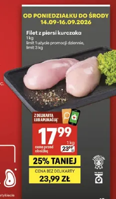Filet z piersi kurczaka promocja w Delikatesy Centrum