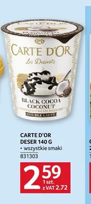 Deser Carte D'Or Black Cocoa Coconut promocja w Selgros