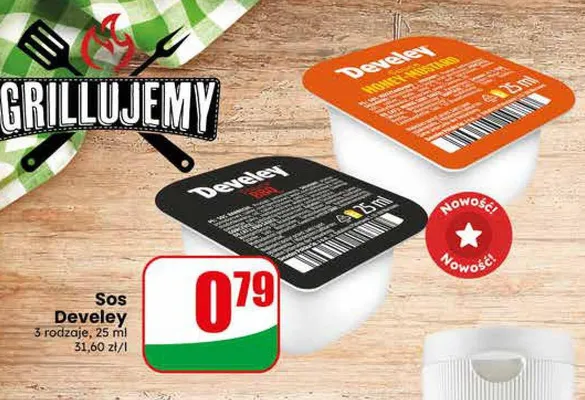 Sos Honey-Mustard Develey promocja w Dino