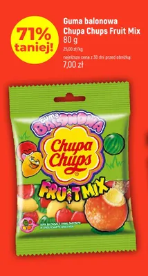 Guma balonowa Chupa Chups Fruit Mix promocja w Dealz