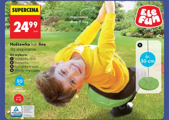 Huśtawka dysk promocja w Biedronka