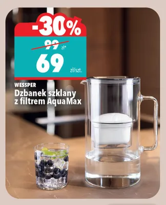 Dzbanek szklany z filtrem AquaMax promocja w Biedronka Home