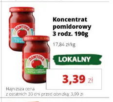 Koncentrat pomidorowy Dawtona promocja w Torimpex Toruńska Sieć Sklepów Spożywczych