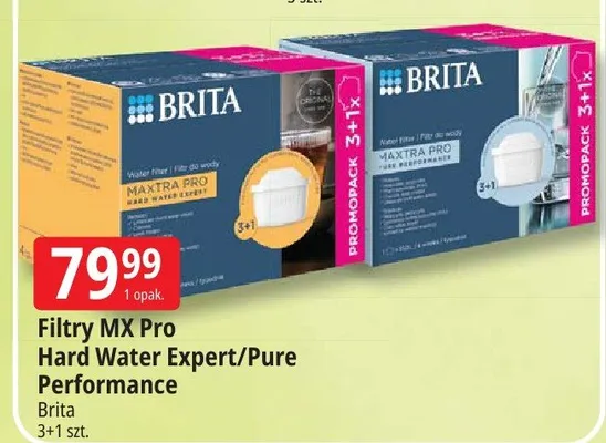 Filtry MX Pro Hard Water Expert/Pure Performance Brita 3+1szt. promocja w Leclerc