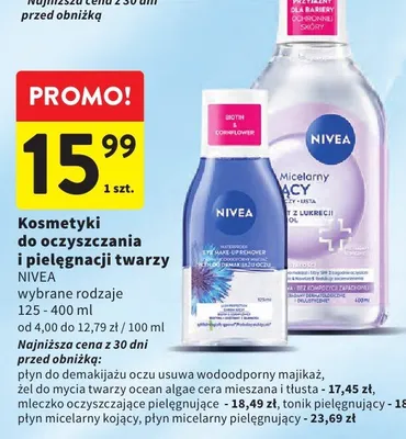 Płyn micelarny Nivea promocja w Intermarche