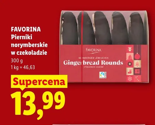 Pierniki norymberskie w czekoladzie Favorina promocja w Lidl