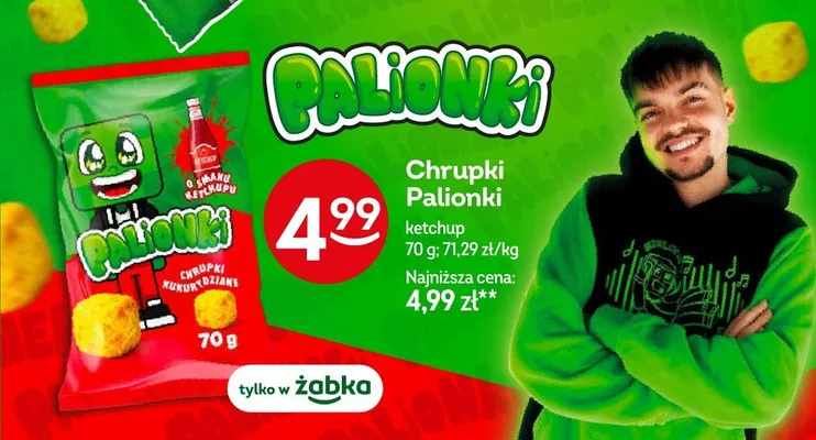 Chrupki kukurydziane Palionki ketchup promocja w Żabka