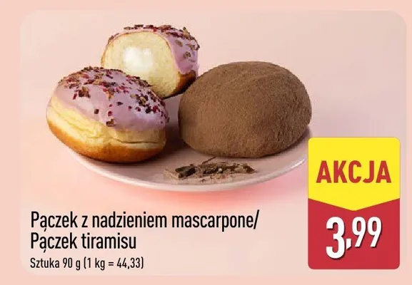 Pączek z nadzieniem mascarpone promocja w Aldi