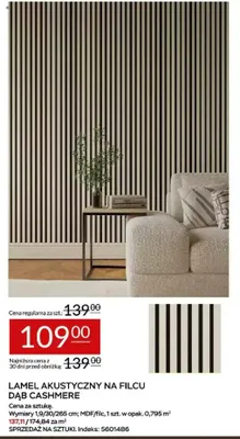 Lamel akustyczny na filcu Dąb Cashmere promocja w Abra Meble