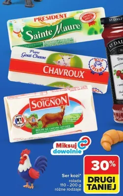 Ser kozi rolada Chavroux promocja w Carrefour Market
