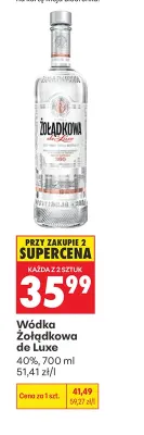 Wódka Żołądkowa de Luxe 40% promocja w Biedronka