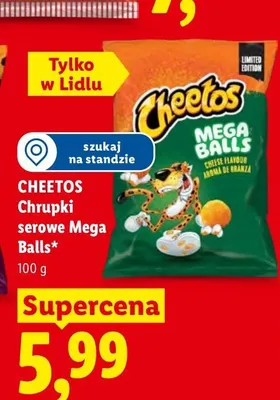 Chrupki serowe Cheetos Mega Balls promocja w Lidl
