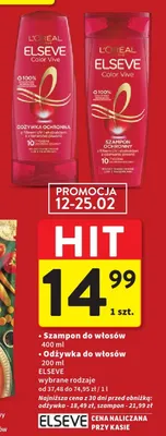 Szampon do włosów Elseve wybrane rodzaje promocja w Intermarche
