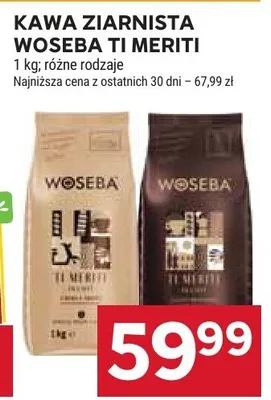 Kawa ziarnista WOSEBA TI MERITI promocja w Stokrotka