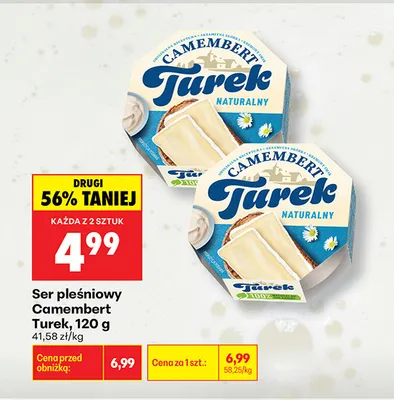 Ser pleśniowy camembert Turek promocja w Biedronka