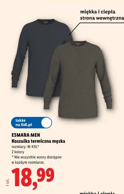 Koszulka termiczna męska promocja w Lidl