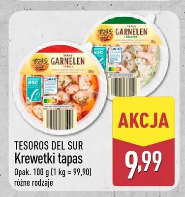 Krewetki tapas Tesoros del Sur promocja w Aldi