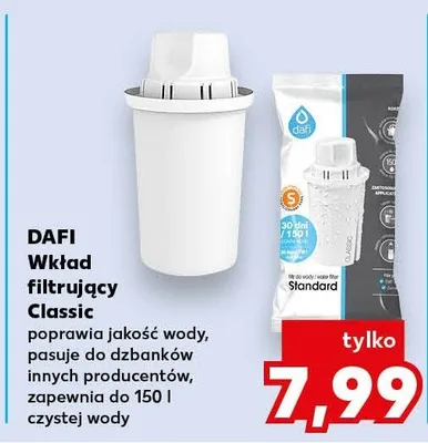 Wkład filtrujący Classic poprawia jakość wody, pasuje do dzbanków innych producentów, zapewnia do 150 l czystej wody promocja w Kaufland