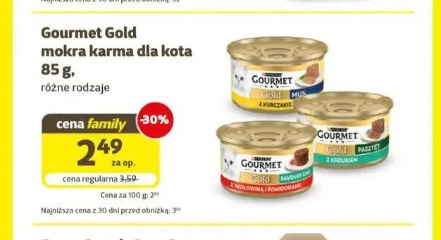 Mokra karma dla kota Gourmet Gold Mus z kurczakiem promocja w Super Zoo
