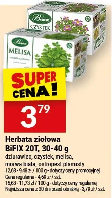 Herbata ziołowa BiFIX promocja w Twój Market