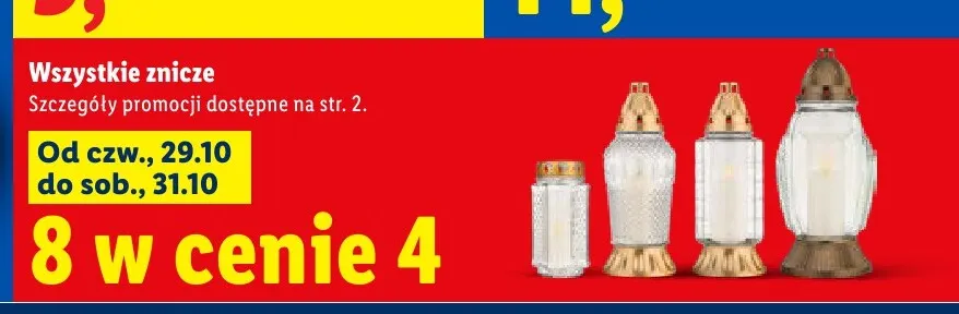 Znicze promocja w Lidl
