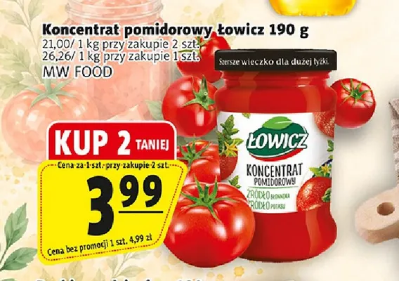 Koncentrat pomidorowy Łowicz promocja w Prim Market